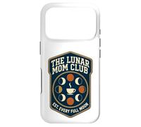 Lunar Coffee Moon Phases Retro Shield Badge Graphic Case for iPhone 17 Pro