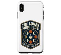 Lunar Coffee Moon Phases Retro Shield Badge Graphic Case for iPhone XS Max