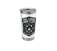 Lunar Coffee Moon Phases Retro Shield Badge Graphic Stainless Steel Insulated Tumbler