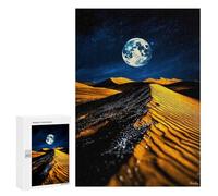 Lunar Dunes Moonlit Desert And Shimmering Path - Displayable Picture Puzzle, 300 PCS, Holiday-Season Gift - for Detail-Focused Puzzlers
