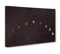 Lunar Eclipse Canvas Print | Gallery Wrapped 30mm Frame Wall Art | 20x14 inches | Ready to Hang | Modern Picture | Living Room Bedroom Lounge Office