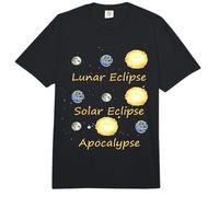 Lunar Eclipse Solar Eclipse and Apocalypse Funny Science Kid Comfort Colors Adult Heavyweight T-Shirt