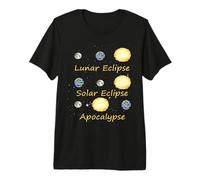 Lunar Eclipse Solar Eclipse and Apocalypse Funny Science Kid Premium T-Shirt
