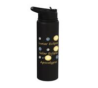 Lunar Eclipse Solar Eclipse and Apocalypse Funny Science Kid Stainless Steel Insulated Water Bottle
