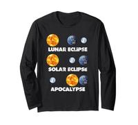 Lunar Eclipse, Solar Eclipse, Apocalypse Funny Astronomy Long Sleeve T-Shirt