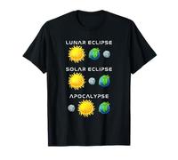Lunar Eclipse Solar Eclipse Apocalypse Funny Science Diagram T-Shirt