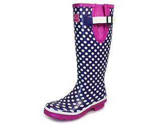 Lunar ELW043 Polka Dot Wellington 8 UK Purple