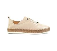 Lunar Evie Cream Leather Plimsoll