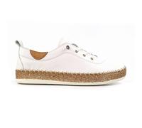 Lunar Evie leather plimsoll White