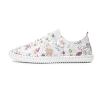 Lunar Exbury Soft Floral Leather Plimsoll 5 UK White