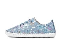 Lunar Exbury Soft Floral Leather Plimsoll 6 UK Blue