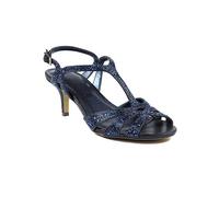 Lunar Francie Wide Fit Blue Gemstone Sandals Metallic