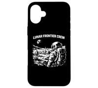 Lunar Frontier Crew Astronaut Moon Settlement Case for iPhone 16 Plus