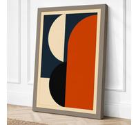 Lunar Geometry Minimalist Canvas Wall Art Print 18x12 Inch (46 x 30 cm)