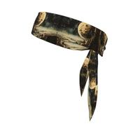 Lunar Graffiti Double-Sided Sports Headband, Unisex Headband for Playing Ball, Fitness and Outdoor Activities