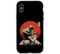 Lunar Guitar Astronaut Vintage Space Music Lo-Fi Art Case for iPhone X/XS