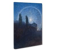 Lunar Halo In Thielska By Eugene Jansson Canvas Print | Gallery Wrapped 30mm Frame Wall Art | 30x20 inches | Ready to Hang | Classic Picture | Living Room Bedroom Lounge Office