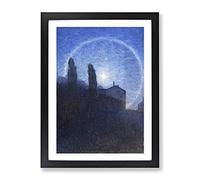 Lunar Halo In Thielska By Eugene Jansson Classic Painting Framed Print | A2 Black Framed Wall Art | Ready to Hang | Classic Historical Picture | Living Room Bedroom Lounge Office