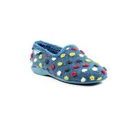 Lunar Helix Polka Dot Slippers Mid Blue