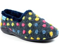 Lunar Helix Polka Dot Slipper 8 UK Blue