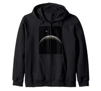 Lunar Horizon With Distant Earth Astronomy Space View Zip Hoodie