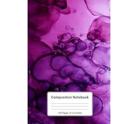 Lunar Ink Abstract Liquid Composition Notebook | 120 Pages, 6x9 Size | Aesthetic Marble Journal for Writing, School, Notes & Creativity (Liquid Dreams)