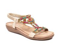 Lunar Women's Mariella Womens Sandals - Cream - Size: 8