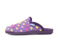 Lunar Ladies' Montreal Purple Mule Slippers - Soft Fleece Lining, Cushioned Insole, Slip-On Design, Durable Non-Slip Sole, Indoor Comfort 6 UK Purple