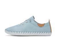 Lunar Ladies St. Ives Light Blue Leather Plimsoll 4 Light Blue