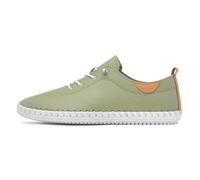 Lunar Ladies St Ives Soft Leather Khaki Plimsoll 7 Khaki