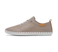 Ladies St. Ives Taupe Leather Plimsoll 5 Taupe