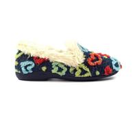 Lunar Ladies Truffle Navy Full Slipper 6 Blue