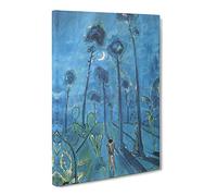 Lunar Landscape By Walter Gramatte Canvas Print | Gallery Wrapped 30mm Frame Wall Art | 20x14 inches | Ready to Hang | Classic Landscape Picture | Living Room Bedroom Lounge Office
