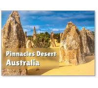 Lunar Lanscape of The Pinnacles Desert at Nambung National Park, Western Australia, Australia Design 1, Fridge Magnet