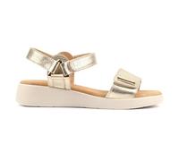 Lunar Lark Gold Leather Wedge Sandal
