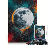 Lunar Lines Jigsaw Puzzles for Adults 1000 Pieces Strong Logic Clear Color Fun Challenge Festive Gift (38x26cm)