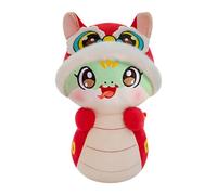 Lunar Lion Plush - Chinese Festival Backpack Toy, Dance Snake Hat Doll | Lunar New Year Plush Keychain, Festive Lion Stuffed Animal For Backpack Decoration, Soft Chinese Animal Ornament For Chi