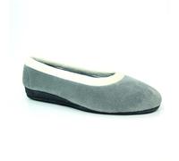 Lunar Mabel Ladies Fleece Pump Slipper 4 UK Grey