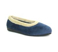 Lunar Mabel Ladies Fleece Pump Slipper 5 UK Blue