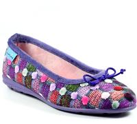 Lunar Magic Womens Pom Pom Print Pump Slipper - - Size: 3