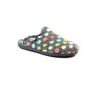 Lunar 'Montreal' Grey Polka Dot Slippers Grey