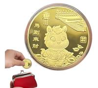 Lunar New Year 2026 Horse Coin,Blessing Collection Coin | 2026 Year Of The Horse Souvenir Blessing Keepsake Chinese New Luck Collection for Adults Kids Desks Bookcases Home Women