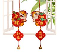 Lunar New Year Decorations, 2X Wall Signs Chinese New Year Ornament, Happy Decoration, of The Snake Pendant, Spring Festival Wall Ornament for Rooms