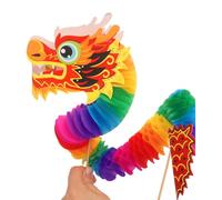 Lunar New Year Decorations,Chinese Dragon Decorations,Portable 3D Chinese Paper Dragon Garland | Year of the Dragon DIY Puppet Decorative Kits, New Moon Dragon