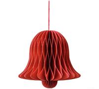 Lunar New Year Decorations Set Red Foldable for honeycomb Lantern Bell Hanging Ornament for Chinese Spring Festival Wedding Birthday Party Indoor Outdoor 8cm(B)