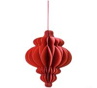 Lunar New Year Decorations Set Red Foldable for honeycomb Lantern Bell Hanging Ornament for Chinese Spring Festival Wedding Birthday Party Indoor Outdoor 8cm(D)