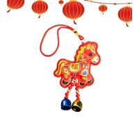Lunar New Year Horse Ornament, Imitation Embroidery Festive Decoration, Year of the Horse Fragrant Bag, for Office Staircase Wall Garden Backyard Living Room Study Restaurant Trucks Backpacks