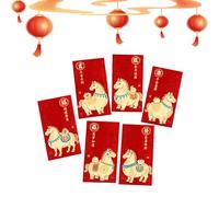Lunar New Year Red Envelopes - 2026 Year of The Horse Gold Foil Embossed Set with Festive Red Envelopes for Marriage Engagement Birthday Spring Festival Wedding Women Boys Girls Youth Teens