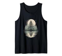 Lunar Night Pine Forest Reflected in Lake Tank Top