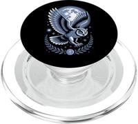 Lunar Owl with Runes - Mystical Nocturnal Wisdom PopSockets PopGrip for MagSafe